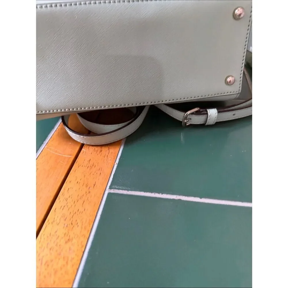 Kate Spade Mint Green Leather Satchel with Detachable Strap